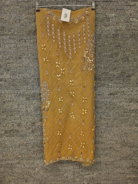 Handmade zardozi work Front shirt - fabric net,tissue Ali Bridals Online